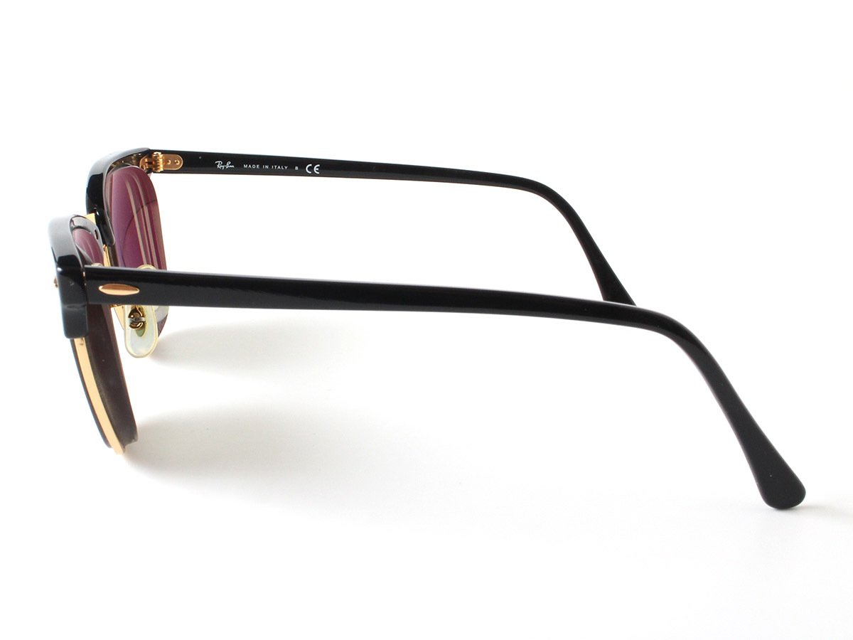 E16317 прекрасный товар Ray-Ban RayBan солнцезащитные очки очки раз ввод I одежда с футляром черный × Gold чёрный Италия производства RB3016 Clubmaster 
