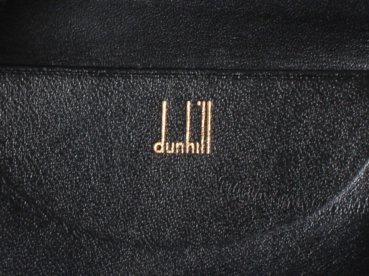 E16315 美品 dunhill ダンヒル レザー コインケース 小銭入れ 財布 ブラック 黒 メンズ ゴールド金具 スペイン製_画像6