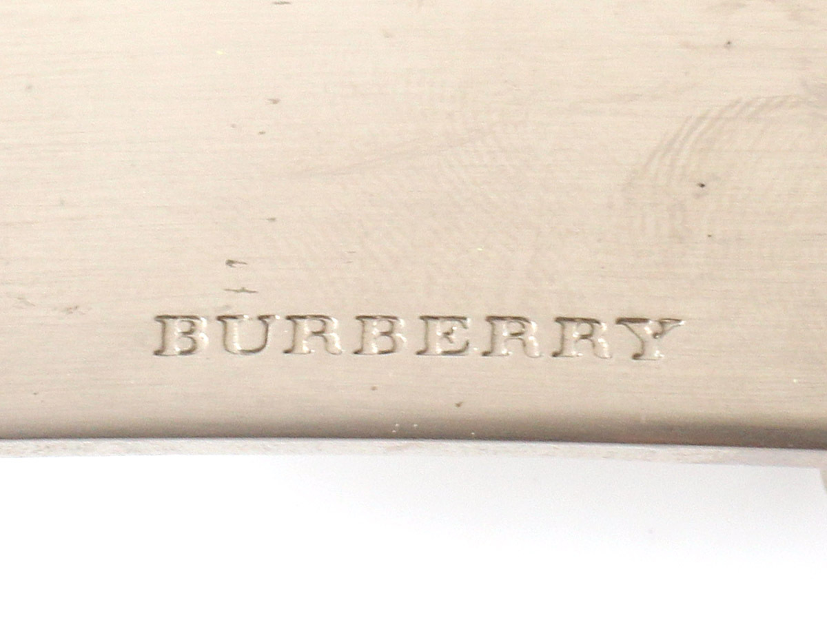 E16293 美品 BURBERRY バーバリー ベルト バックル シルバーカラー ロゴ _画像5