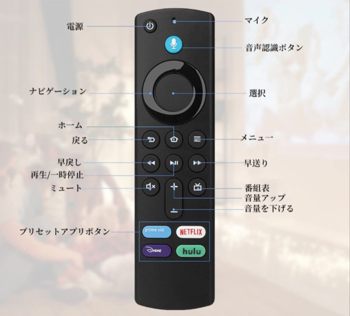 Fire TV Stick4k Alexa対応音声認識 リモコンのみ