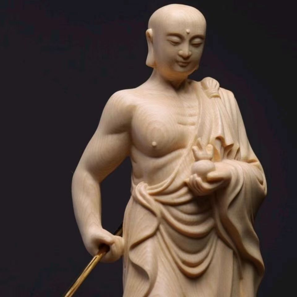 新作 極上の木彫 仏教美術 精密彫刻 仏像 地蔵菩薩像 手職人手作り_画像4