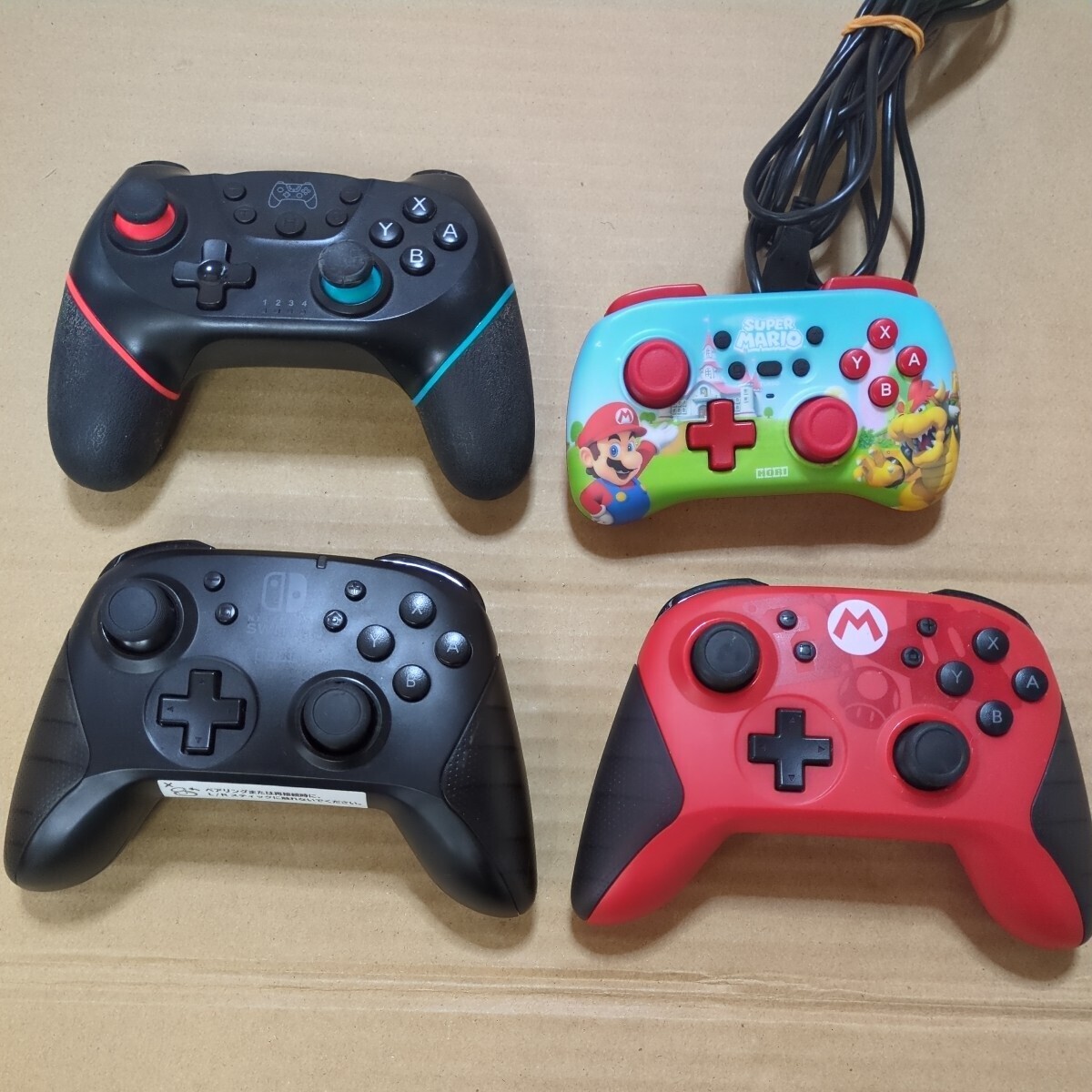 動作確認済み Nintendo Switch ワイヤレスホリパッド スーパーマリオ など セット HORI コントローラー プロコン_画像1