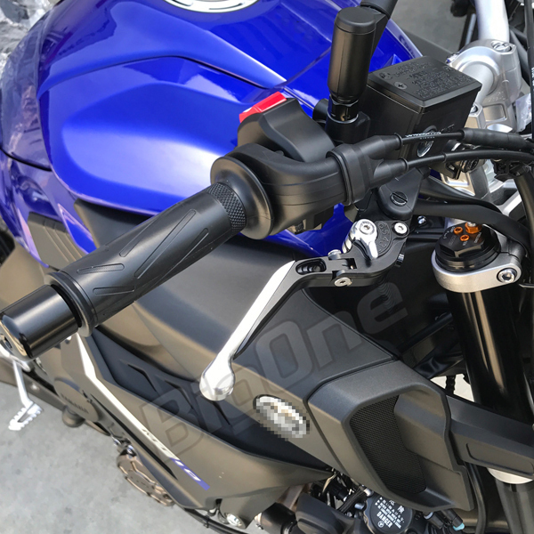 BigOne 可倒 ER-6N ER-6F Z750S ゼファー750 KLE650 VERSYSヴェルシス ZZR600 ビレット ブレーキ クラッチ レバー 黒/銀 ブラック シルバー_画像7