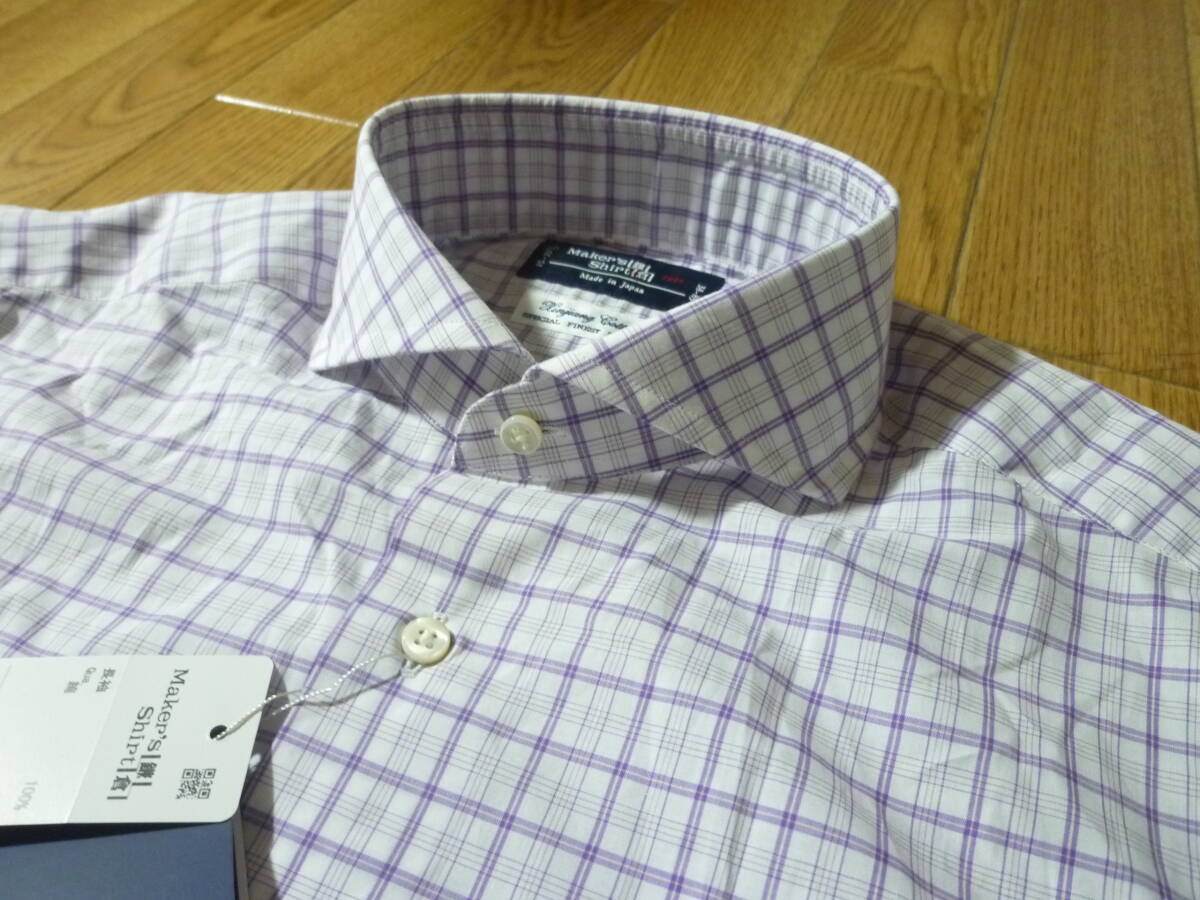 新品☆鎌倉シャツ Maker's Shirt メーカーズシャツ鎌倉☆チェック 長袖シャツ カラーステイ☆３８-８５_画像7