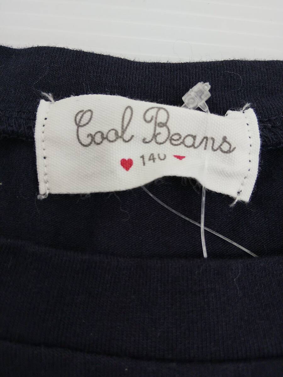 【再値下げ！即決！タグ付き・未使用！】★Cool Beans/クールビーンズ★子供服　長袖Tシャツ　ネイビー　左肩開き　140㎝　_画像8