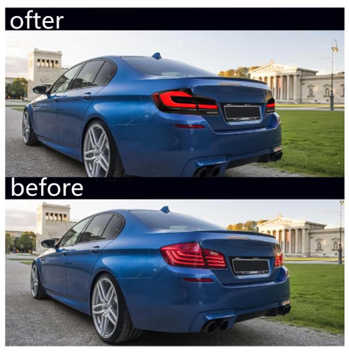 ⑤【工場直送】BMW 5シリーズ F10 2009 - 2016 LEDテールライト テールランプ 流れるウインカー　外装カスタム　汎用　社外品_画像6