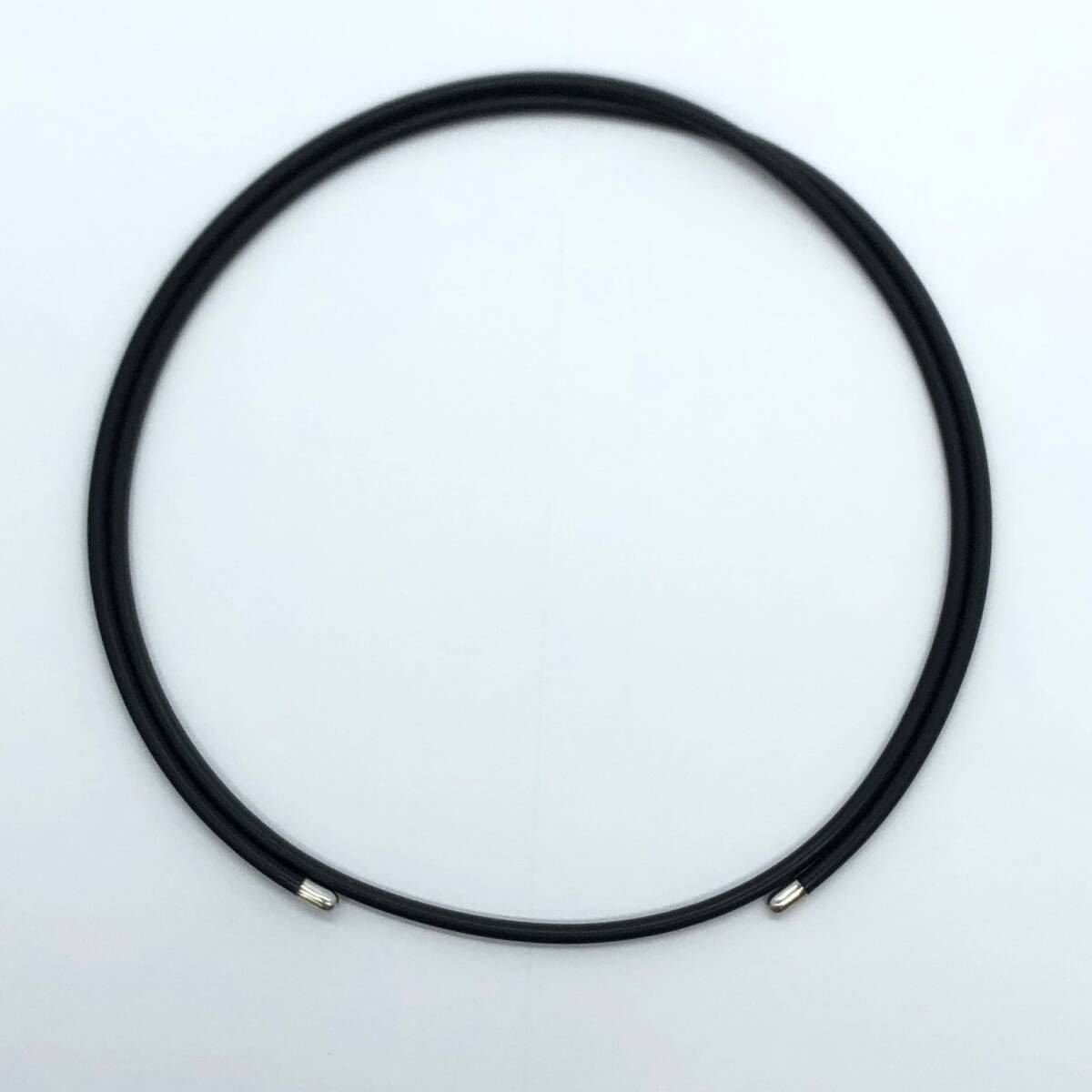磁気ネックレス ブラック×シルバー 金具 PAT K18 刻印 約77cm 約16.8g 箱付き マグネット式 健康グッズ アクセサリー #9168_画像3