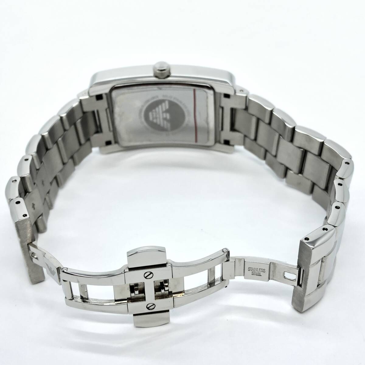 1 иен старт работа товар прекрасный товар EMPORIO ARMANI Emporio Armani AR-0156 QZ кварц квадратное наручные часы часы мужской текущее состояние товар 