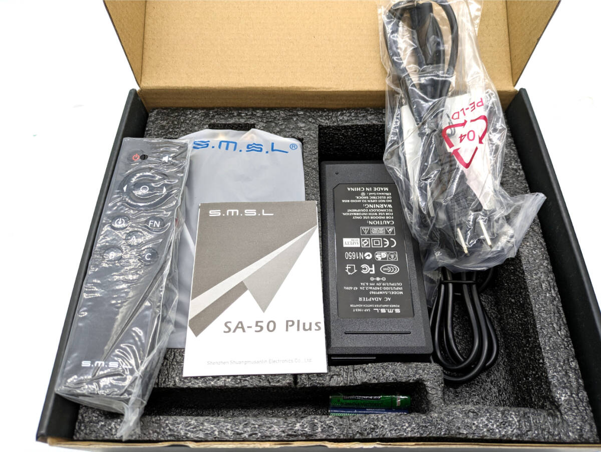 1円スタート【箱・ケーブル等付き】S.M.S.L SA-50 Plus Hi-Fi デジタルアンプ USB対応【ジャンク扱品】《管理番号：240318-04》の画像2