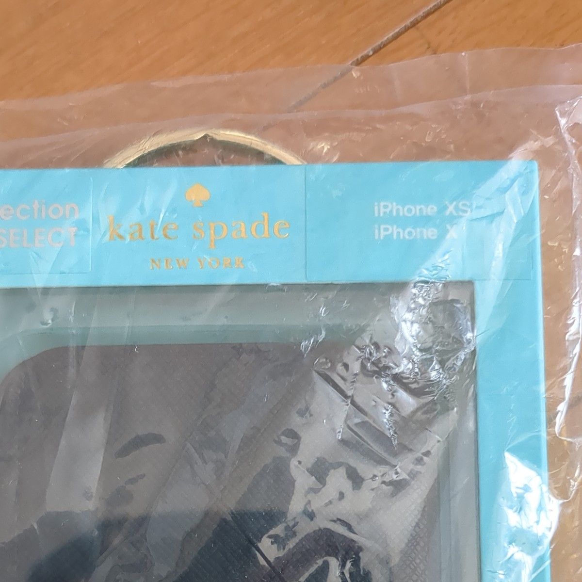 【新品】kate spade iPhone XS X用 手帳型ケース au+1 collection SELECT ブラック