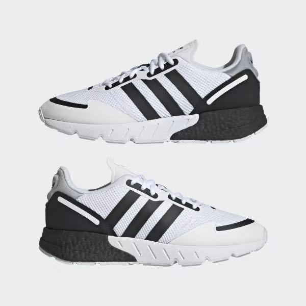 26.0cm 新品 adidas Originals ZX 1K BOOST アディダスオリジナルス ゼットエックス ブースト クッション メンズスニーカー 白 ホワイト 黒_画像5