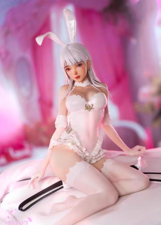 美少女シリーズバニーガールBUNNYガレージキットエフェクトの台座 フィギュア樹脂POLYSTONE製gk 手作り塗装済みの完成品数量限定スタチュー_画像1