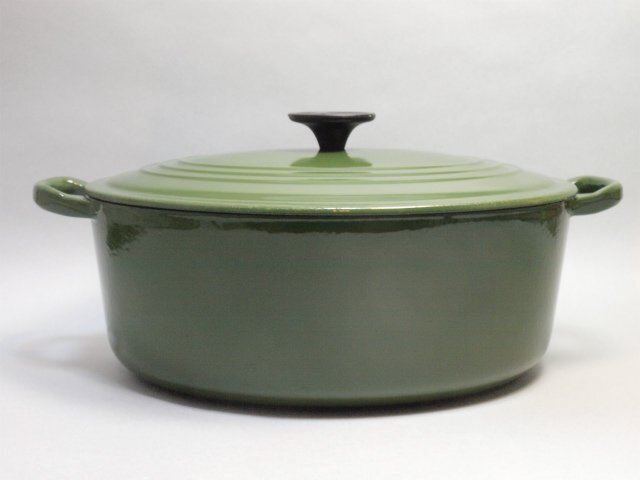 ★★LE CREUSET ル・クルーゼ ココットオーバル 30cm モスグリーン★AKAS30868_画像6