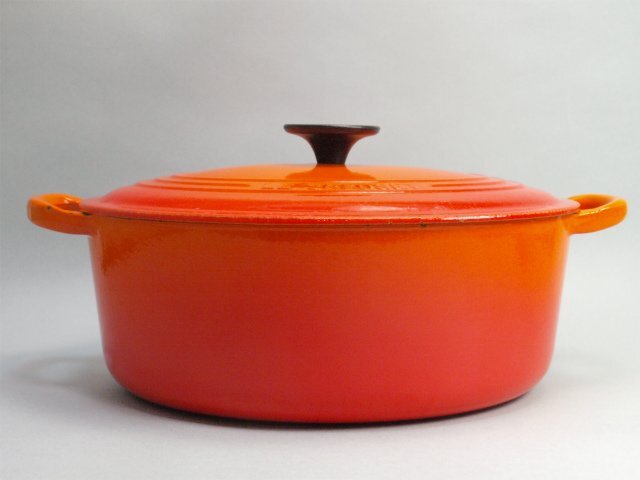 ★★LE CREUSET ル・クルーゼ ココットオーバル 27cm オレンジ★AKAS30867_画像2