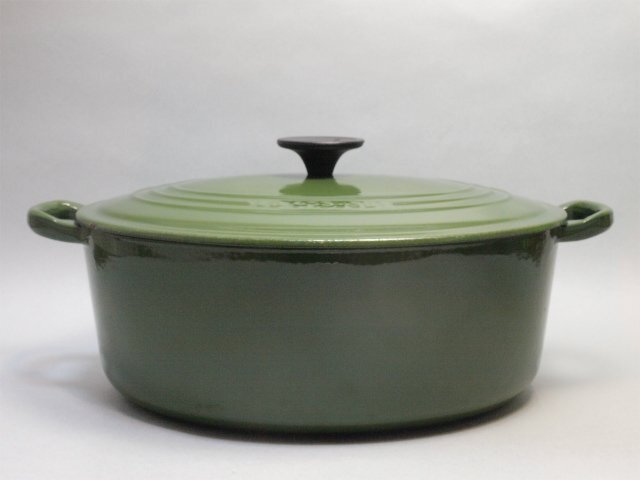 ★★LE CREUSET ル・クルーゼ ココットオーバル 30cm モスグリーン★AKAS30868_画像5