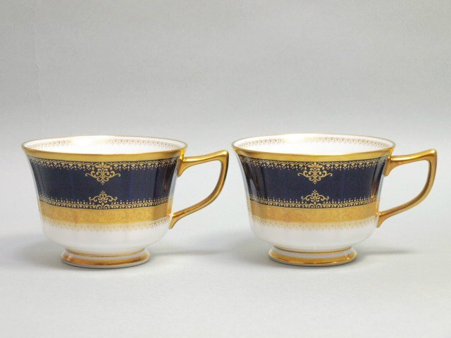 ★★Noritake ノリタケ ダイヤモンドコレクション イナギュレーション カップ&ソーサー&プレート ペア 2客セット★AYS26922/23_画像3