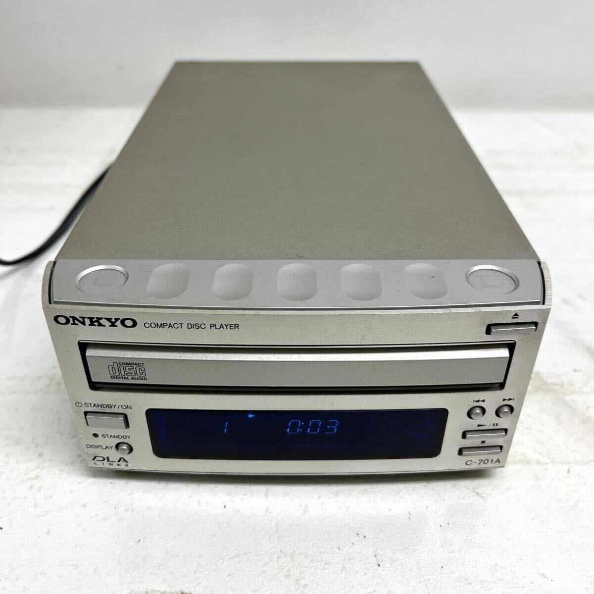 0320D6 ONKYO オンキョー CDプレーヤー C-701A オーディオ機器 音楽機器 CDデッキ compact disc playerの画像2