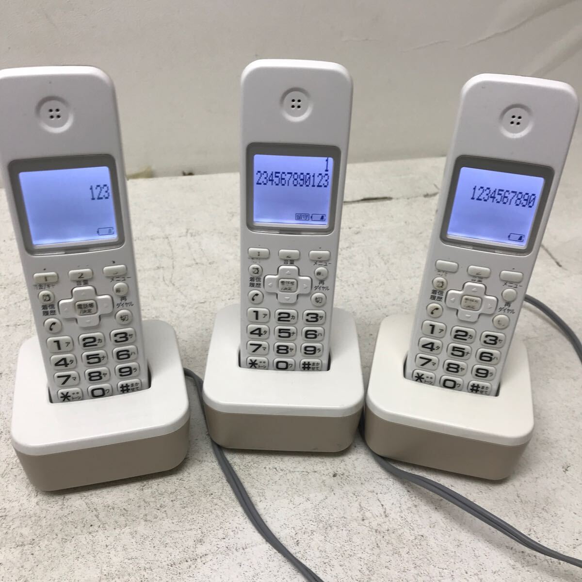 0329E Pioneer パイオニア 電話機 TF-SE16T(W) 親機 TF-LU169 / 子機 3台 動作確認済み コードレス電話機 電話 留守電 ホワイトの画像3