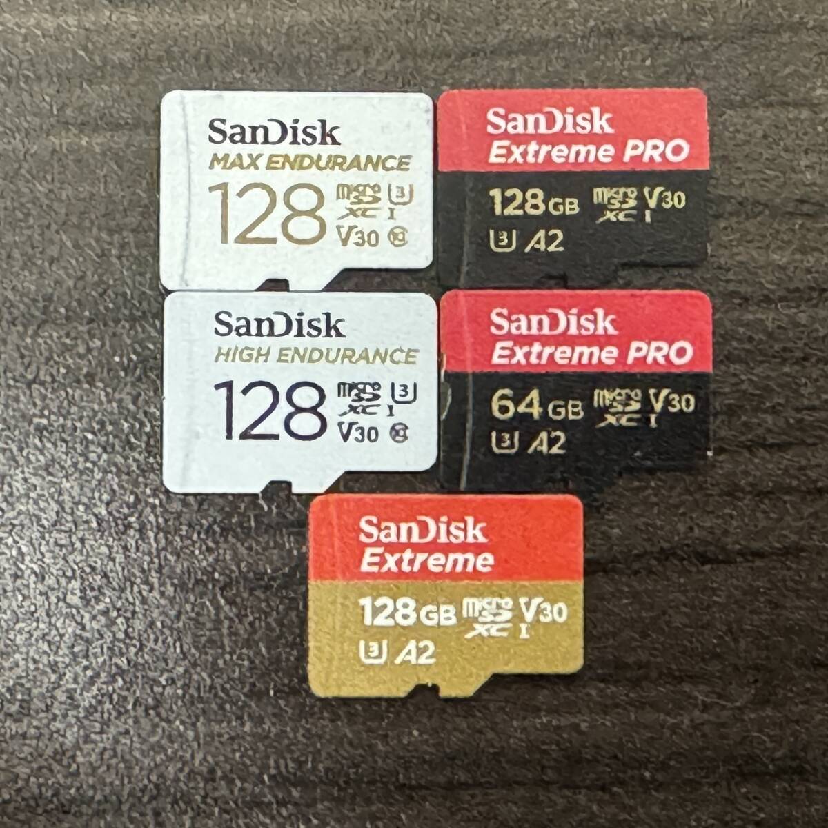 SanDisk 中古microSDカード5枚 MAX ENDURANCE,EXTREME PRO他 128GB_画像1