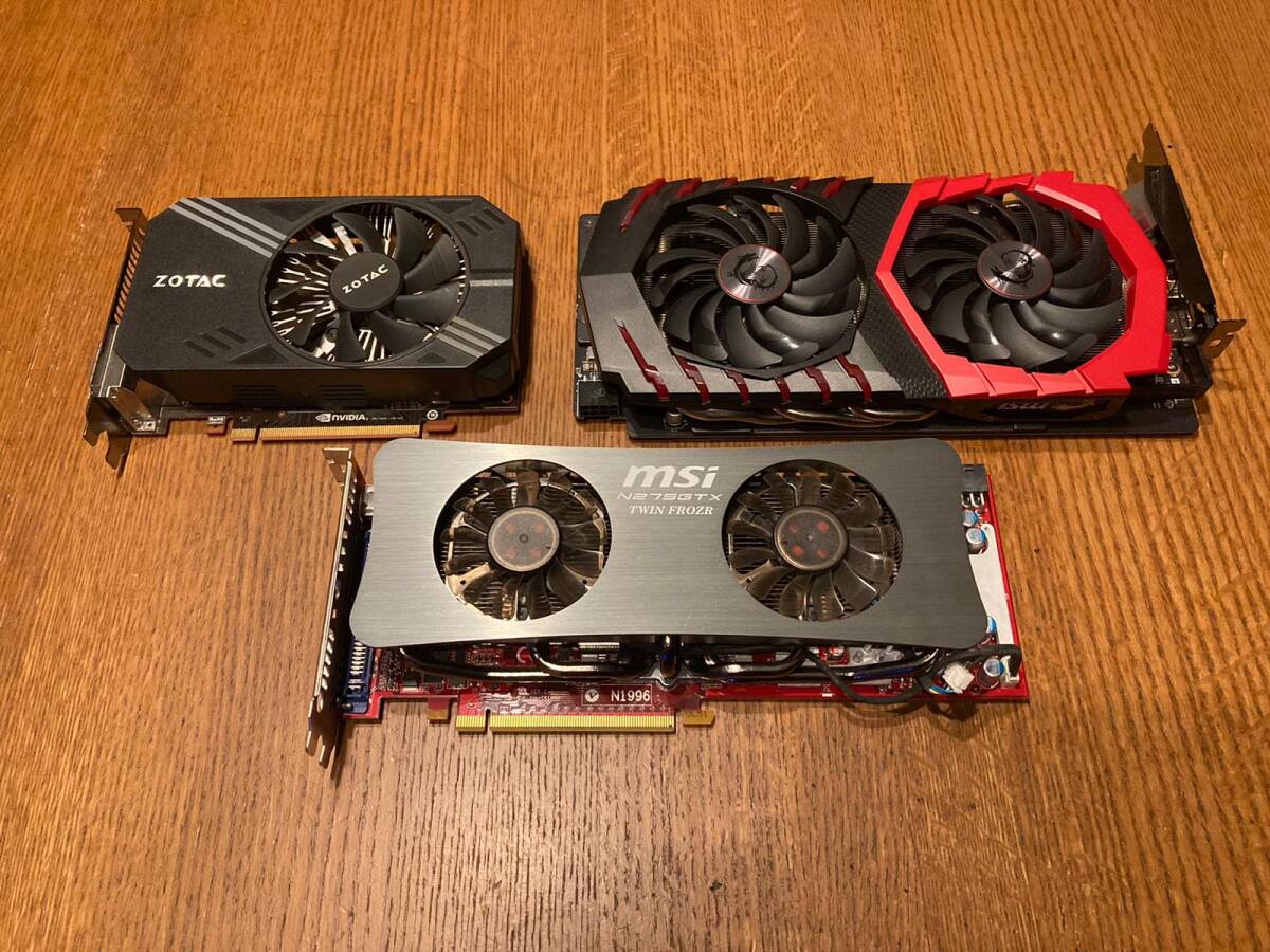 MSI GTX 1060 Gaming X 6GB MSI GTX 275  不明他 ZOTAC GeForce【グラフィックボード】3点セットの画像1