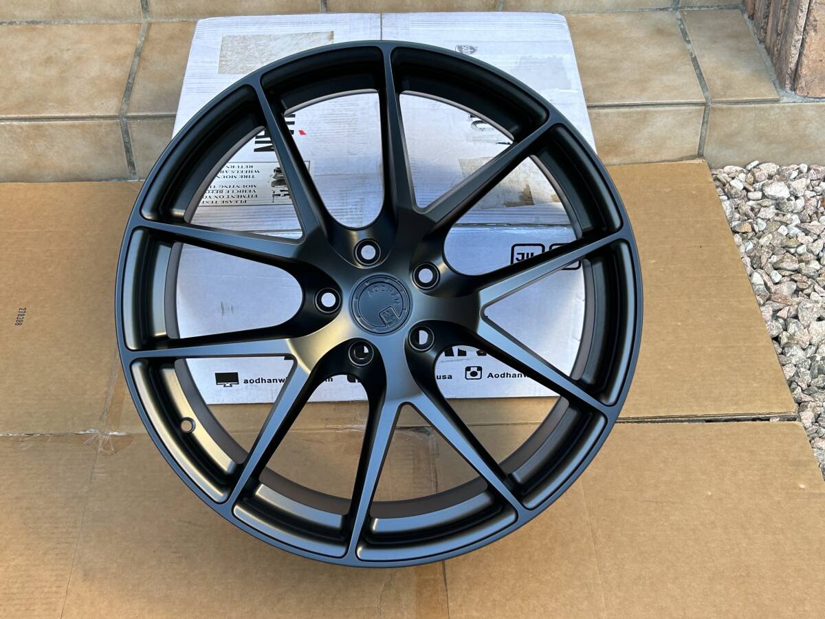 新品！Aodhan AFF7 19x9.5+35 5穴 PCD112 CB66.6 フローフォーミング製法 深リム Matte Black Concave USDM_画像2