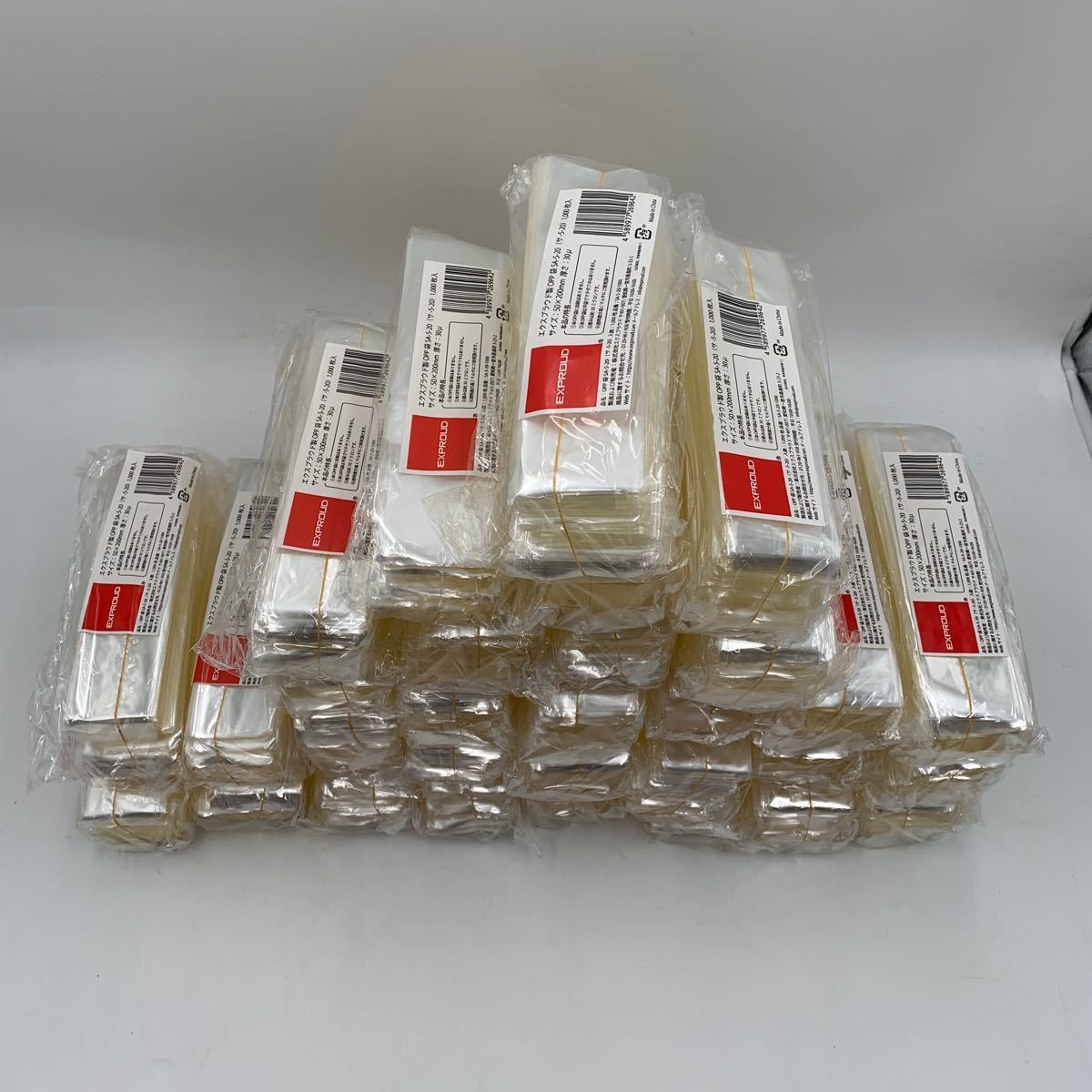透明袋 OPP袋 サイズ：50×200mm(1000枚入り30袋）大量 まとめ売り セット ラッピング 包装 梱包 アクセサリー 1箱 _画像2