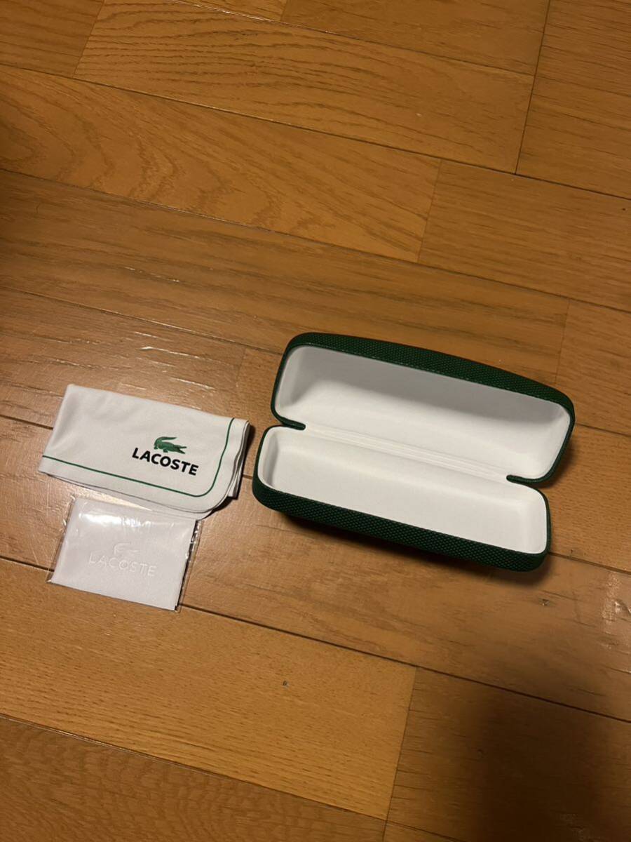 LACOSTE ラコステ　サングラス　 ハードケース 緑パンチング　本革　 新品未使用です。 Mサイズ_画像3