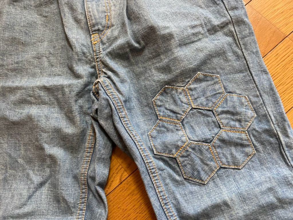 * сделано в Японии Ne-net Ne-Net ei сеть лоскутное шитье дизайн Denim джинсы брюки 1 размер *