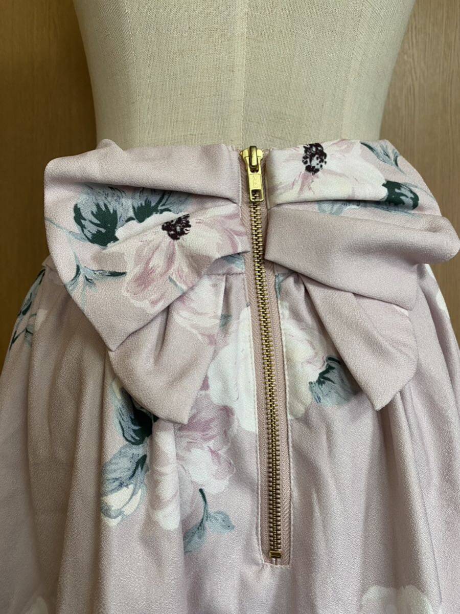 *LIZLISA Liz Lisa classical floral print back ribbon design skirt *