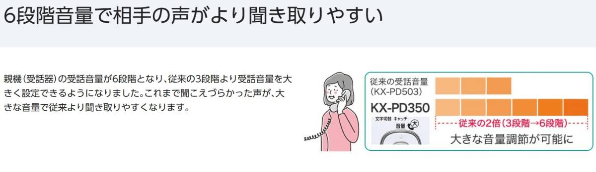 子機2台付 漢字表示 着信LED搭載 パナソニックデジタルコードレスFAX 留守番電話機 KX-PD350DL子機1台付＋増設子機1台ナンバーディスプレイ_画像5