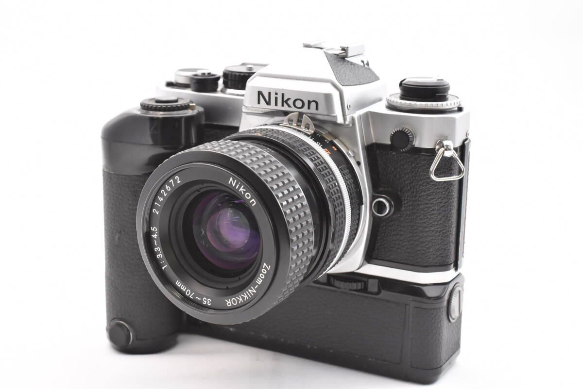 Nikon ニコン FE フィルムカメラ★Zoom NIKKOR 35-70mm F3.3-4.5 レンズ★ MD-12モータードライブ キット (t5510)の画像10