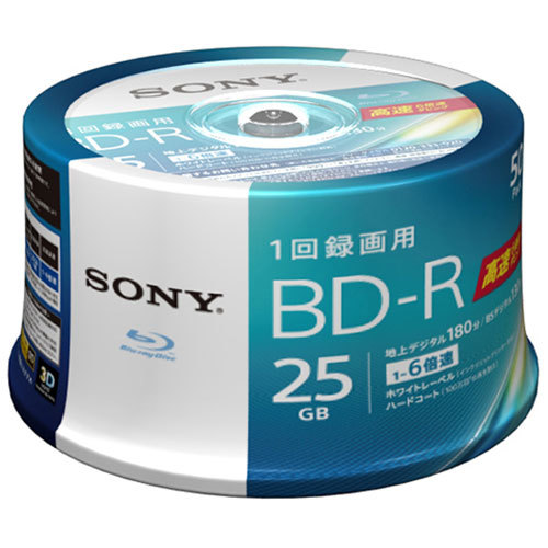 まとめ得 SONY ソニー ビデオ用ブルーレイディスク 6倍速対応BD-R 25GB 50枚パック 50BNR1VJPP6 x [2個] /l_画像1