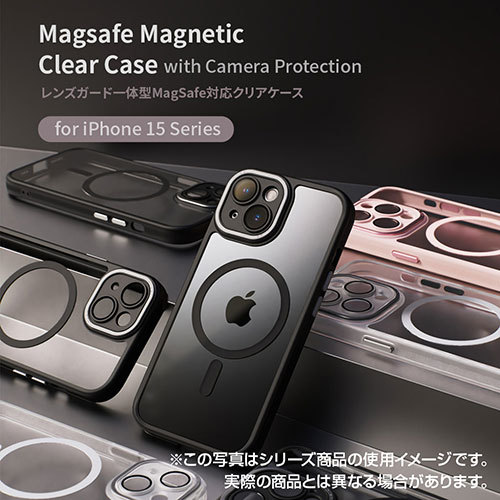 まとめ得 miak ミアック レンズガード一体型MagSafe対応クリアケース for iPhone 15 Plus ピンク MA52199i15PL x [2個] /l_画像3
