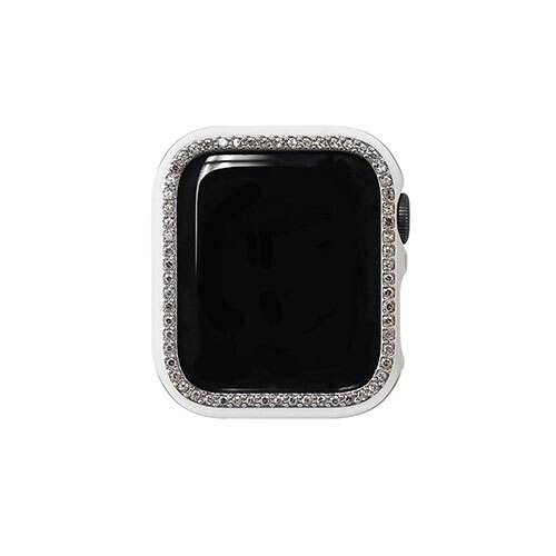 まとめ得 WEARPLANET ラインストーンハードケース for Apple Watch 40mm シルバー WP23112AWSV x [2個] /l_画像2