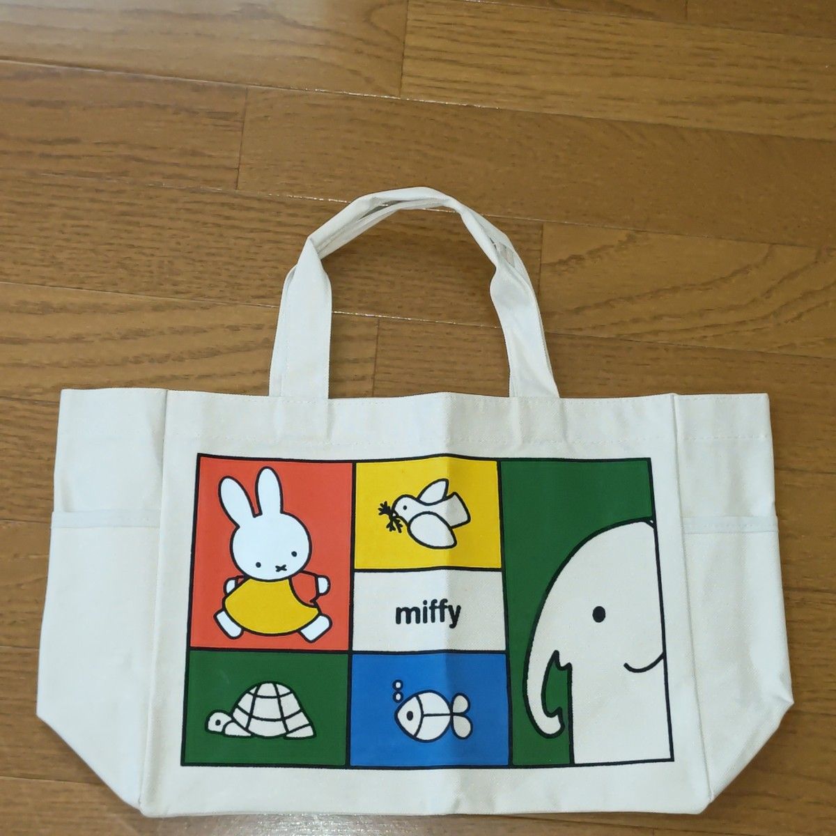 最後の1個！  フジパン★ミッフィー★miffy★横型★エコバッグ★帆布 トートバッグ 丈夫