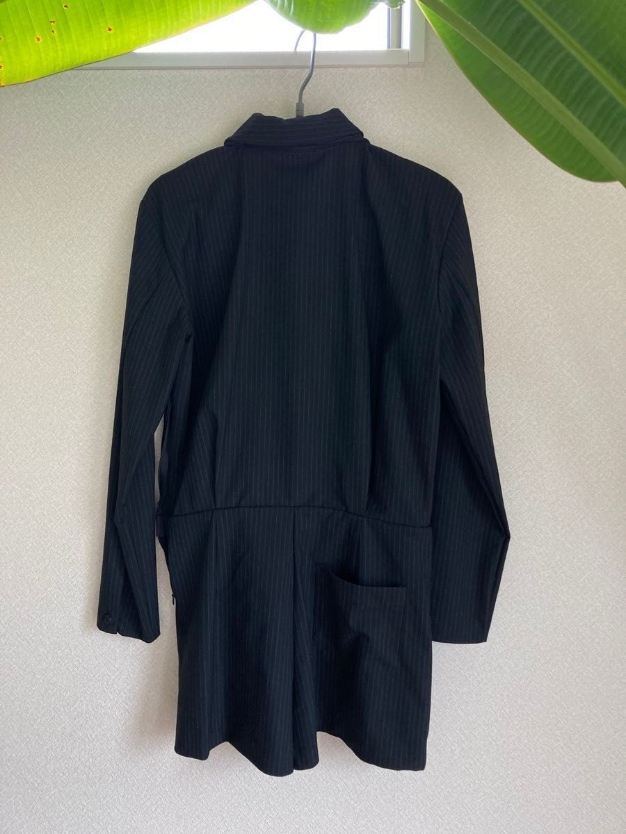 ZARA ピンストライプジャンプスーツネクタイ EMODA moussy SLY