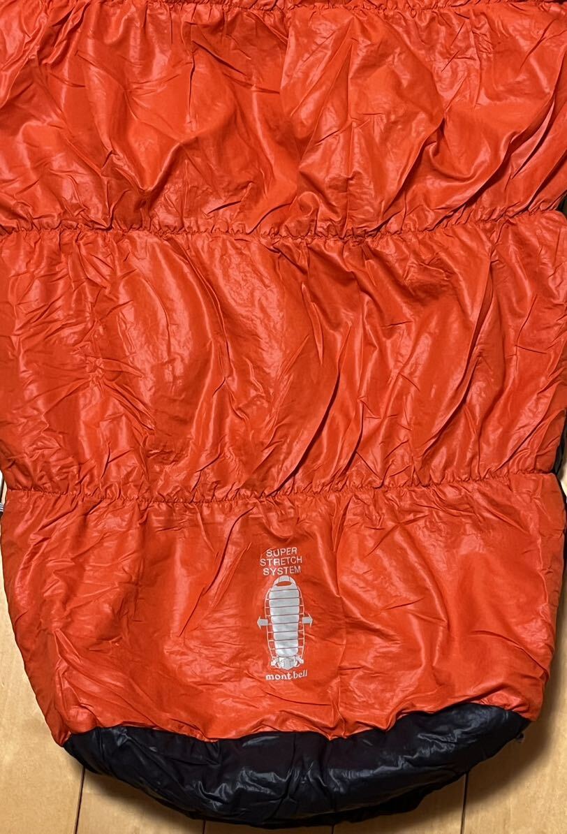 【美品】モンベル(mont-bell) スーパーストレッチバロウバッグシュラフ #4 寝袋の画像4