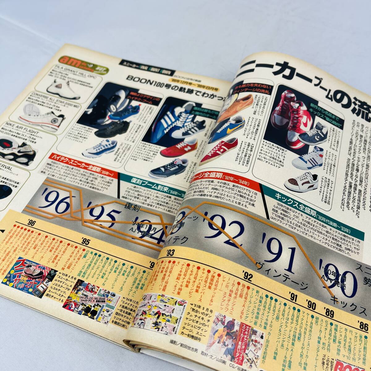 雑誌 Boon ブーン 1996年8月号 当時物 スニーカー NIKE ジョーダン AIR JORDAN AJ MAX エアマックス フォース ナイキ G-SHOCK コンバースの画像8