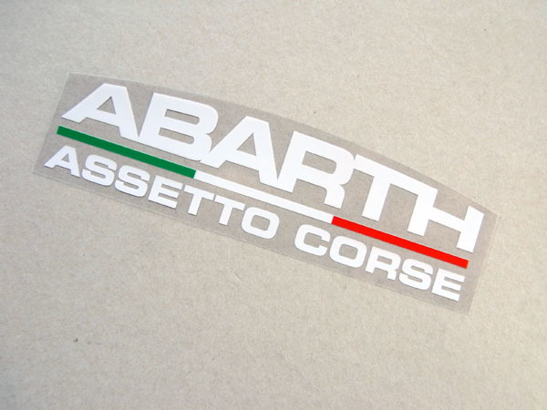 アバルト 500 アセット コルセ　リアウィンドーステッカー　透明 外貼り_画像2
