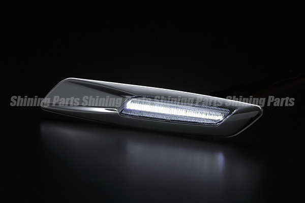 BMW 5 series E60/E61 LED side marker [ smoked / plating rim ] DRL function built-in / white luminescence fibre specification F10 look 