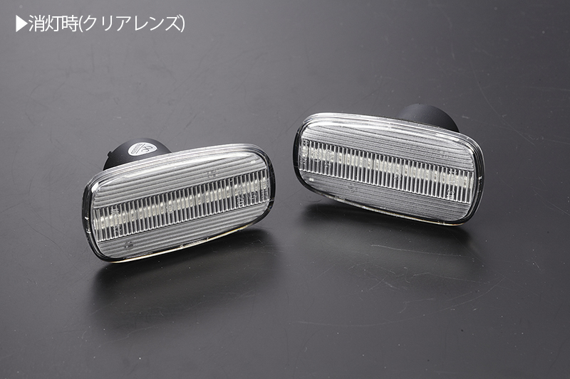 高輝度18LED 20系 ファンカーゴ /ブレビス LED サイドマーカー クリア レンズ 点滅タイプ 純正交換 NCP 20/21/25 JCG 10/11/15_画像2