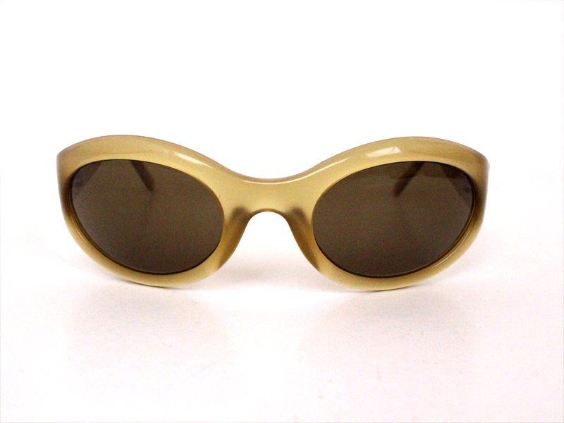 CHANEL[ Chanel ] oval type sunglasses * gold group × Brown * Logo * lady's * storage bag 