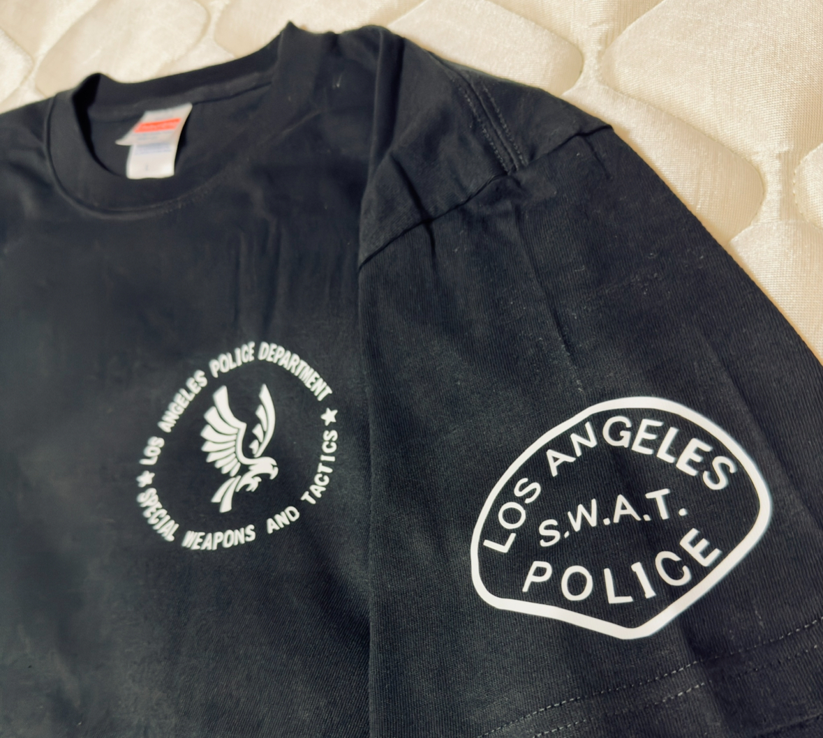 送料無料 スワット LAPD SWAT Tシャツ ブラック M サバゲーの画像3