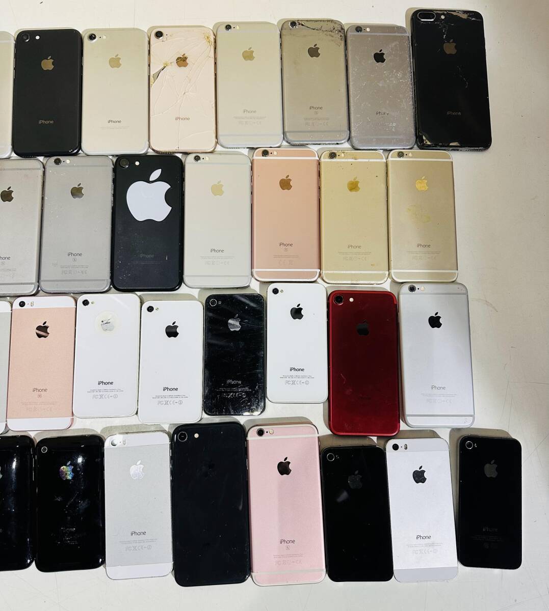 1円~ Apple アップル Iphone 都市鉱山 大量 まとめ 9.80kg 68台 iPhone 12 XR 7 6 5 4 se アイフォ ンジャンク品 N0522_画像9
