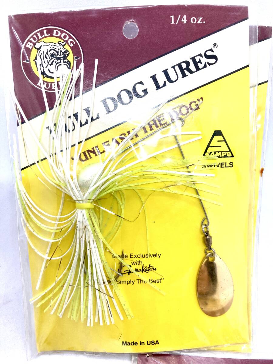 絶版 オールド ブルドック BULL DOG LURES スピナーベイト 1/4oz 3個セット ブラックバス 送料無料の画像3