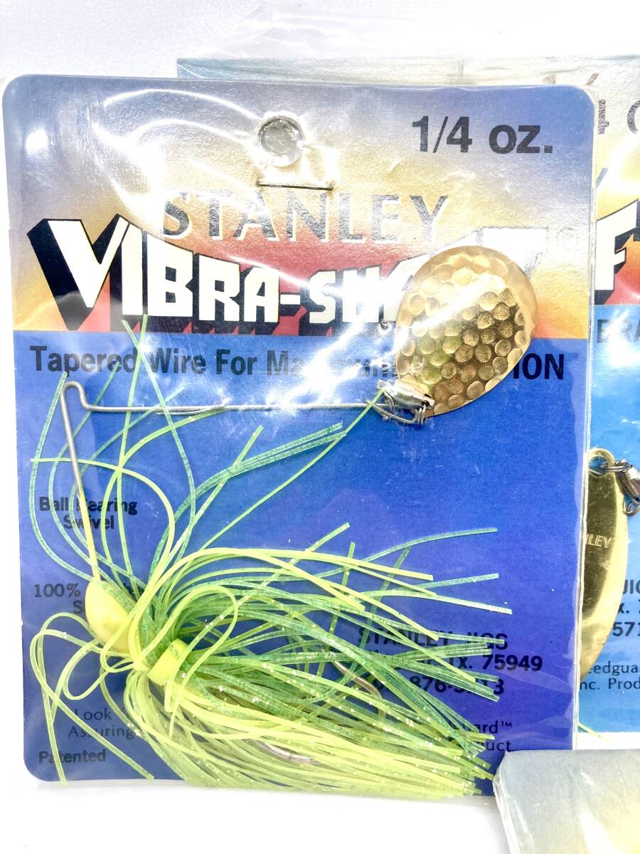  new goods Stanley Stan Ray ba Eve la shaft STANLEY VIBRA SHAFT 1/4oz Old records out of production black bus spinnerbait 3 piece free shipping 