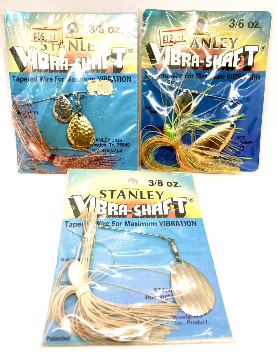 新品 スタンレー スタンレイ バイブラシャフト STANLEY VIBRA SHAFT 3/8oz オールド 廃盤 ブラックバス スピナーベイト 3個 送料無料の画像1