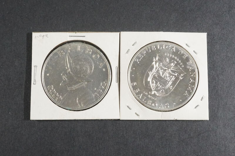 (521)外国貨幣 パナマ バルボア銀貨12枚 1947年1バルボア 1970年5バルボア オリンピック PANAMA 硬貨コイン 状態良好の画像8