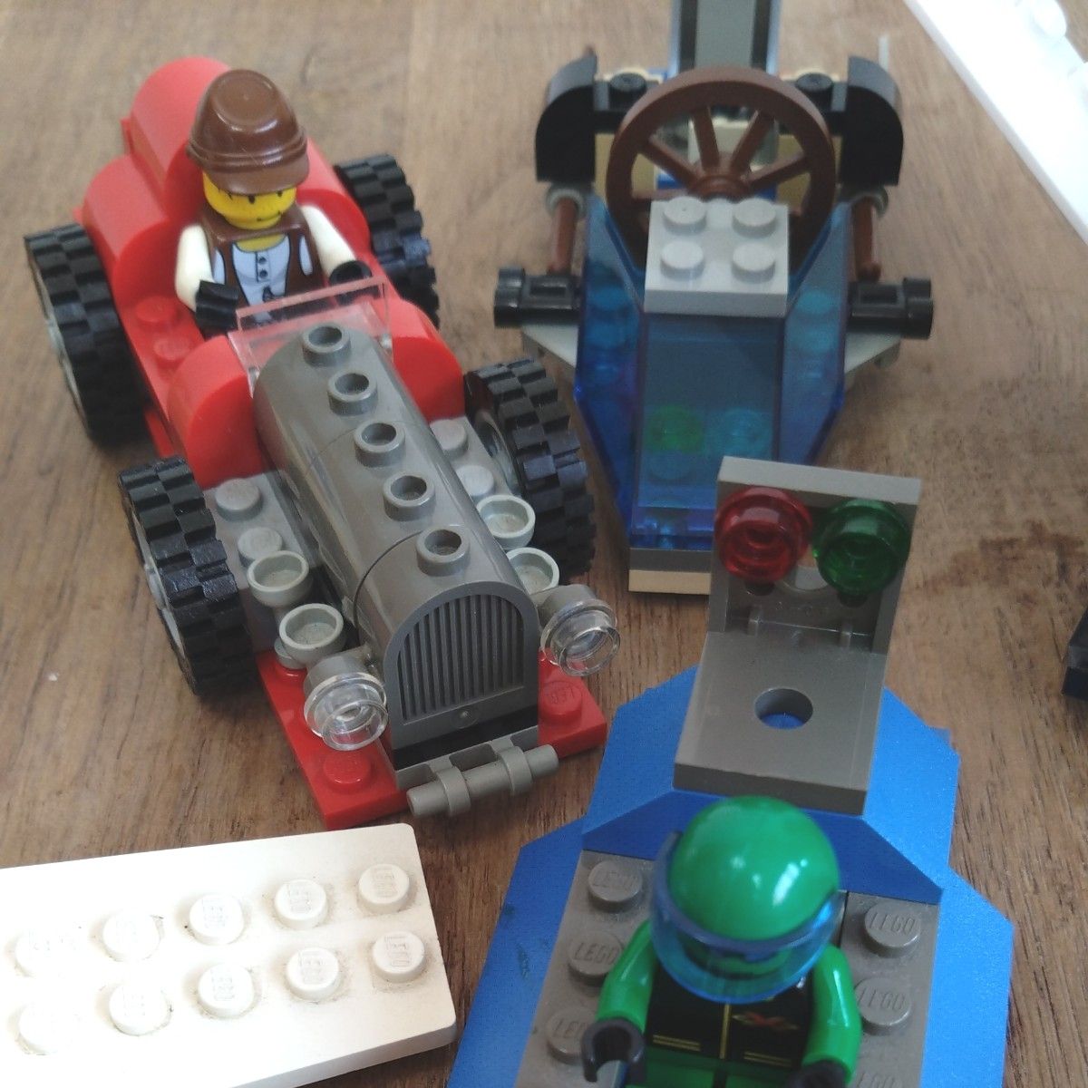 【ジャンク】 LEGO乗り物色々  フィグ6体