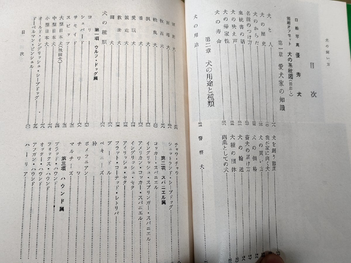 犬の飼い方 大野淳一 1968 大泉書店/犬の歴史/血統書/吠え声/愛犬家の知識/軍用犬/盲導犬/牧畜犬/猟犬/番犬/闘犬/救助犬/競争犬/B3228633_画像2